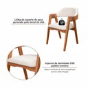 Ver imagem 7 de Kit 4 Cadeiras de Madeira 100% Maciça Tauari, Estofada e Braço em Couro Original Bélgica