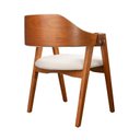 Ver imagem 5 de Kit 6 Cadeiras de Madeira 100% Maciça Tauari, Estofada e Braço em Couro Original Bélgica