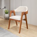 Ver imagem 3 de Kit 6 Cadeiras de Madeira 100% Maciça Tauari, Estofada e Braço em Couro Original Bélgica