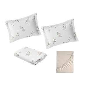 Jogo de Cama King 4 Peças 100% Algodão 200 Fios - Gustavo (7900)