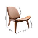 Ver imagem 4 de  Conjunto 2 Poltronas de Compensado Naval, Prensado e Multilaminado, Lamina Freijó e Estofada Shell Espresso Móveis Imbuia/Caramelo