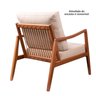 Poltrona de Madeira Maciça Tauari e Corda Naútica e Estofada Imani Living Outdoor - 8