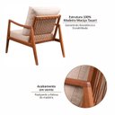 Ver imagem 4 de Poltrona de Madeira Maciça Tauari e Corda Naútica e Estofada Imani Living Outdoor