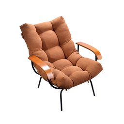 Poltrona de Ferro e Madeira, Estofada com Braço e Puff Estofado Costela Living Outdoor Espresso Móveis - 17