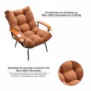 Ver imagem 6 de Poltrona de Ferro e Madeira, Estofada com Braço Costela Living Outdoor Espresso Móveis