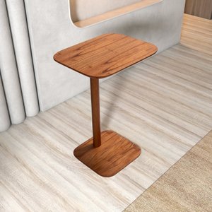Mesa de Apoio para Sofá de Madeira Maciça e Verniz Dália Living Outdoor Espresso Móveis