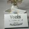 Caixa Convite para Padrinhos Bebê com 2 Canecas (25x15x10,5cm) Branco - 3