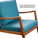 Ver mais imagens de Poltrona de Madeira Maciça Tauari com Tecido Impermeável e Rattan Natural Amina Living Outdoor