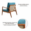 Ver imagem 7 de Poltrona de Madeira Maciça Tauari com Tecido Impermeável e Rattan Natural Amina Living Outdoor