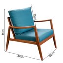 Ver imagem 3 de Poltrona de Madeira Maciça Tauari com Tecido Impermeável e Rattan Natural Amina Living Outdoor