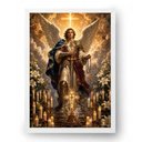 Ver imagem 1 de Quadro São Miguel Barroco com Luz Celestial 15x21cm Moldura Branca