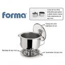Ver imagem 2 de Rechaud Aço Inox Banho Maria com Bowl Embutido Grande 8,2 Litros Buffet Restaurante Sopa Feijão