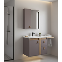 Ver imagem 2 de Conjunto Gabinete para Banheiro Suspenso Olivia 60cm