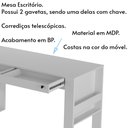 Ver imagem 3 de Mesa 2 Gavetas para Escritório Home Office ME4144 MDP Branco - Gran Belo