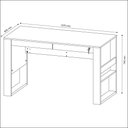 Ver imagem 2 de Mesa 2 Gavetas para Escritório Home Office ME4144 MDP Branco - Gran Belo