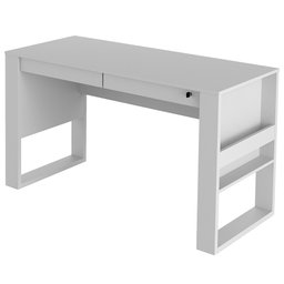 Mesa 2 Gavetas para Escritório Home Office ME4144 MDP Branco - Gran Belo - 1
