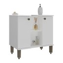 Ver imagem 2 de Gabinete de Banheiro para Pia de Sobrepor 2 Portas 60,4cm Multimóveis Cr10137 Branco