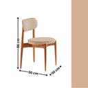 Ver imagem 4 de Conjunto Sala de Jantar Mesa Hope Tampo 120cm Redondo Laminado e 4 Cadeiras Hope Soft Marrom/Veludo