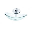 Ver imagem 1 de Cuba de Vidro Oval Chanfrada 46cm com Válvula e Torneira Metal