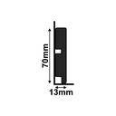 Ver imagem 2 de Rodape 7cm Preto Poliestireno Santa Luzia 3451