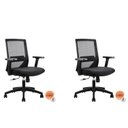 Ver imagem 1 de Kit 2 Cadeiras Diretor NR17 Office Chicago Preto Rivatti