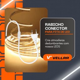 Kit 10 Conectores Plug para Fita de Led Direto na Rede Rabicho Bivolt - 2