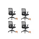 Ver imagem 1 de Kit 4 Cadeiras Diretor NR17 Office Chicago Preto Rivatti