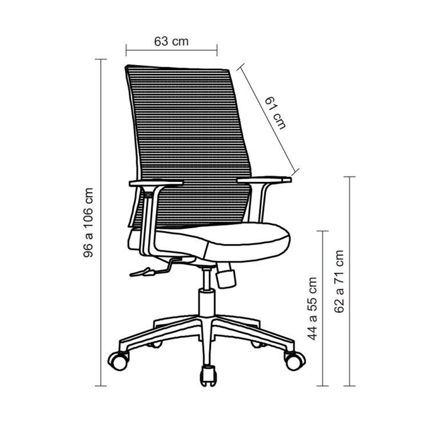 Conjunto 4 Cadeiras Diretor Chicago Office Nr17 - 8