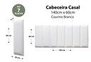Ver imagem 2 de Placas Cabeceira Modulada Adesiva Casal Estofada 140cm x 60cm Kit 7 Placas - Courino Branco