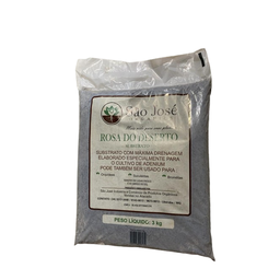 Substrato Rosa do Deserto 3kg Jardinagem Fertilizante Natural Terra Preta - 1