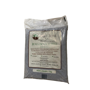 Substrato Rosa do Deserto 3kg Jardinagem Fertilizante Natural Terra Preta