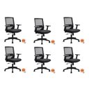 Ver imagem 1 de Kit 6 Cadeiras Diretor NR17 Office Chicago Preto Rivatti