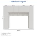 Ver imagem 3 de Guarda-Roupa Planejado 6 Portas 6 Peças Hera CabeCasa MadeiraOriginals Branco/Algodão/Cinza