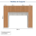 Ver imagem 3 de Guarda-Roupa Planejado 6 Portas 6 Peças Hera CabeCasa MadeiraOriginals Branco/Algodão/Louro/Cinza