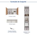 Ver imagem 4 de Guarda-Roupa Planejado 6 Portas 6 Peças Hera CabeCasa MadeiraOriginals Branco/Algodão/Louro/Cinza