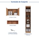 Ver imagem 4 de Guarda-Roupa Modulado 6 Portas 6 Peças Hera CabeCasa MadeiraOriginals Marrom/Louro/Cinza