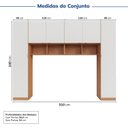 Ver imagem 3 de Guarda-Roupa Modulado 6 Portas 6 Peças Hera CabeCasa MadeiraOriginals Marrom/Louro/Algodão/Cinza
