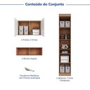 Ver imagem 4 de Guarda-Roupa Modulado 6 Portas 6 Peças Hera CabeCasa MadeiraOriginals Marrom/Louro/Algodão/Cinza