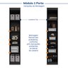 Guarda-Roupa Modulado 6 Portas 6 Peças Hera CabeCasa MadeiraOriginals - 10