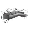 Ver imagem 2 de Sofá 3 Lugares com Chaise - Mon010:marrom