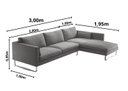 Ver imagem 2 de Sofá 3 Lugares com Chaise - Mon010:marrom