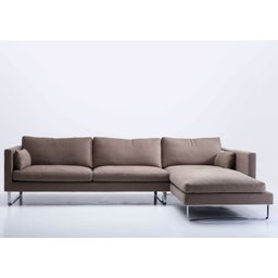 Sofá 3 Lugares com Chaise - Mon010:marrom - 1
