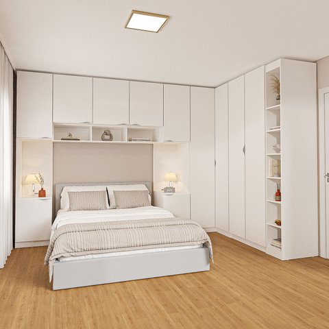 Guarda-Roupa Modulado de Canto 11 Portas 7 Peças Hera CabeCasa MadeiraOriginals