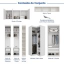 Ver imagem 4 de Guarda-Roupa Modulado de Canto 11 Portas 7 Peças Hera CabeCasa MadeiraOriginals Branco/Algodão/Cinza