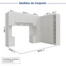 Guarda-Roupa Modulado de Canto 11 Portas 7 Peças Hera CabeCasa MadeiraOriginals - 3
