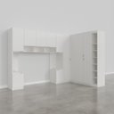 Ver imagem 5 de Guarda-Roupa Modulado de Canto 11 Portas 7 Peças Hera CabeCasa MadeiraOriginals Branco/Algodão/Cinza