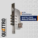Ver imagem 2 de Fechadura Rolete Alta Segurança 4410 Inox Cilindro 06 Cm