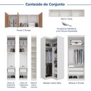 Ver imagem 4 de Guarda-Roupa Modulado de Canto 11 Portas 7 Peças Hera CabeCasa MadeiraOriginals Branco/Algodão/Louro/Cinza