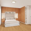 Ver imagem 1 de Guarda-Roupa Modulado de Canto 11 Portas 7 Peças Hera CabeCasa MadeiraOriginals Branco/Algodão/Louro/Cinza