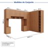 Guarda-Roupa Modulado de Canto 11 Portas 7 Peças Hera CabeCasa MadeiraOriginals - 3